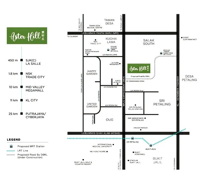 Aster Hill Map